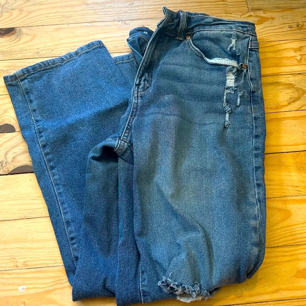 Wide leg Blue Jeans